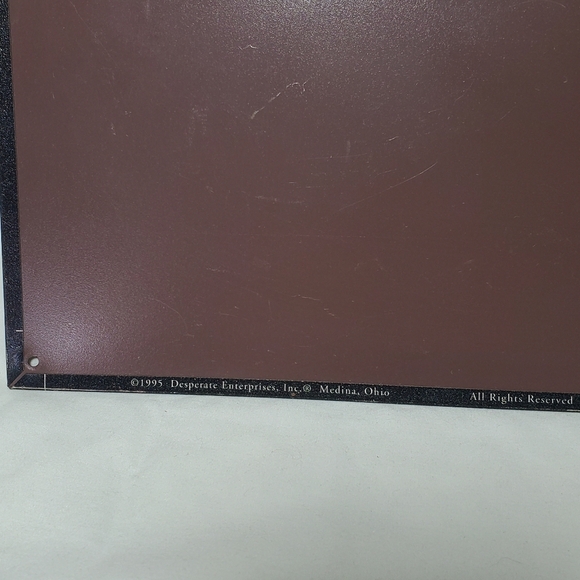 Auto Racing Game Vintage 1995 Retro Car Metal Sign Desperate Enterprises RARE - Picture 5 of 6